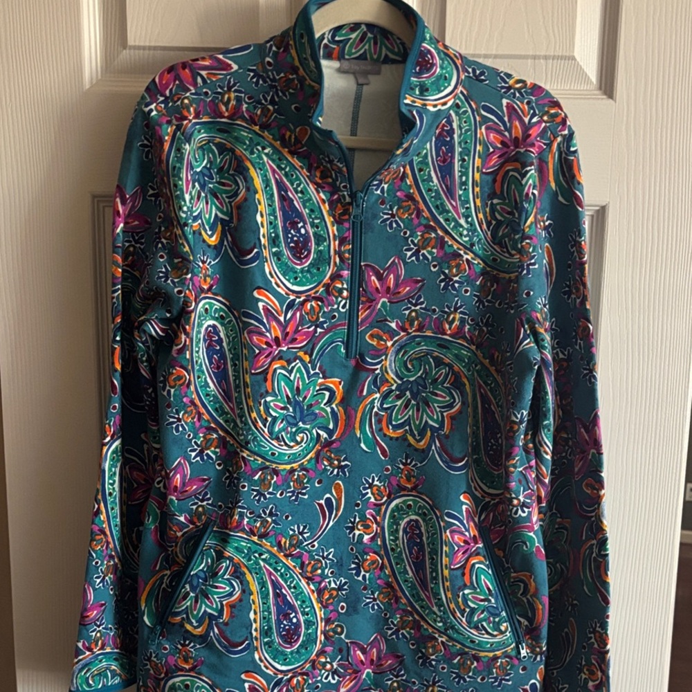 Talbots Teal Paisley Jacket